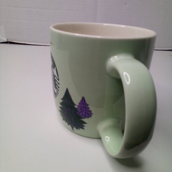 Starbucks Coffee Mug Christmas 2020 Pine Trees Green 18 OZ - Picture 8 of 10